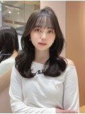 □ 韓国大宮顔周りレイヤーカットくびれヘアヨシンモリ似合わせ