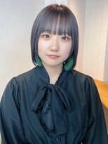 アルバム 池袋(ALBUM)&nbsp;アッシュブラックくびレイヤーエモージュ美髪_ba493061