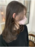 顔まわりカット　シースルーバング　レイヤーカット　水越