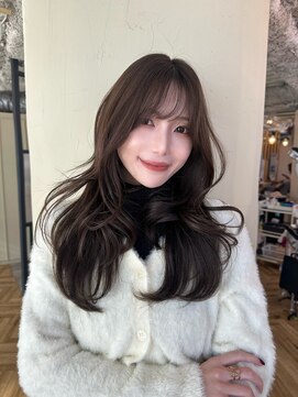 アリスバイアフロート 自由が丘(ALICe by AFLOAT) 韓国風巻き/ココアグレージュ/顔周りレイヤー【自由が丘】