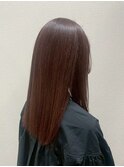 ナチュラルストレート×チャコールグレー大人可愛いロング
