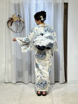 ブルームス アンジュ(Blooms Unge) ヒラヒラかわいい帯結び浴衣コーデ