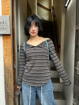 カンナ オーガニック ヘアデザイン(CANNA ORGANIC & HAIR DESIGN) 就活ブラック×レイヤーボブ