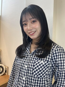 ロンドアベニール 北千住(Lond avenir) オリーブグレー/レイヤーカット/黒髪/マロンベージュ/北千住