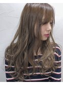 ロングレイヤー/ミルクティーカラー