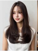 韓国風 ロング 顔まわり