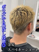 ルースト 南堀江店(ROOST) MEN’S/リバースセンターパート/ニュアンスパーマ/南堀江