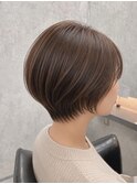 ショート/ボブ/ハイライト/インナーカラー/白髪ぼかし/銀座駅