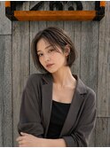 馴染むハイライトボブ