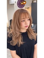 プードゥ(Puo-Du)&nbsp;韓国風レイヤーカット×ミルクティーベージュ×顔周りレイヤー