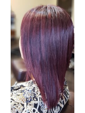 ルーセントヘアー(LUCENT HAIR) ナチュラルストレート×レッドバイオレット