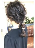 結婚式　ヘアセット　編み下ろし