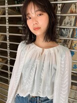 クラフト ヘア デザイン(CRAFT HAIR DESIGN)&nbsp;切りっぱなしレイヤーミディ×地毛風グレージュ