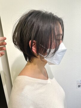 フレーム ヘア ルーム 天王寺駅前店(FRAME hair room) クールショート/前髪なし/暗髪