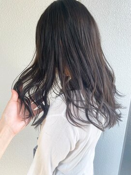 モルニ(MORNI) アッシュグレー_マロンベージュ Aラインボブ かきあげ