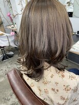 アオゾラヘアー フジサキグウ(AOZORA HAIR FUJISAKIGU) くびれヘア×ミルクティーベージュ