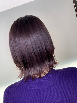 アイズ 本厚木(AIZU) 切りっぱなしボブ/ディープヴァイオレット