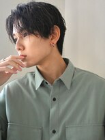 ディッセンバー 神宮前(December)&nbsp;ニュアンスパーマアッシュブラックウルフ波巻きスパイラル渋谷