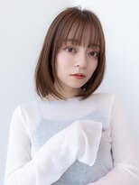 イオ 本厚木(io) 切りっぱなしボブストレートミディアム髪質改善ナチュラルカラー