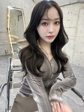 サイン 渋谷(SIGN) 韓国ヘアーハッシュカットレイヤーカットグレージュブリーチ無し