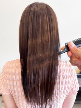 レポヘアー(Repos hair) 20代30代40代髪質改善カラー艶感ストレートココアブラウン透明感