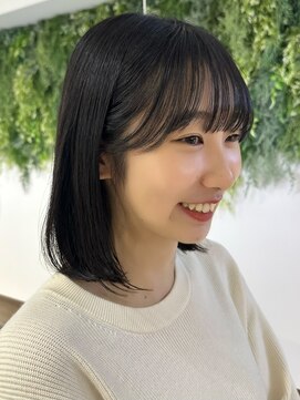 ビューブルー 亀戸錦糸町(VIEW BLUE) ◎美髪カールピンクブラウンエアリーセミディボブ似合わせ前髪