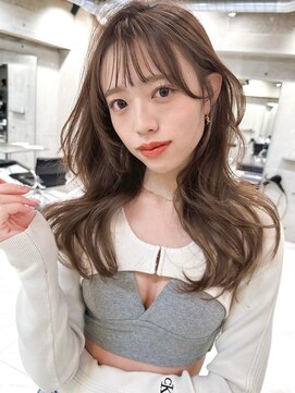 サイン 表参道(SIGN) 韓国ヘアーハッシュカットレイヤーカットグレージュブリーチ無し