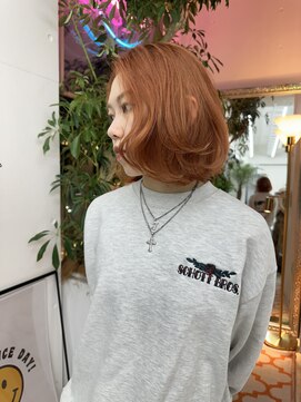 ルーヴェ(LOWE) 【AYANO】3 外国人風ボブ×オレンジブラウン