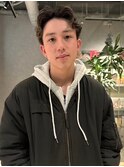 センターパート アップバング フェイスフレーミングハイライト