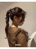 お呼ばれツインポニー