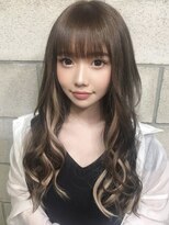 ランソ 新宿(RUNSO) くびれヘア×アプリコットオレンジ×夏×ハイライトカラー