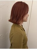 オレンジベージュボブ