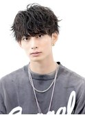 ソフトツイストパーマ韓国マッシュウルフ束感ショート
