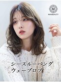 シースルーバングパーマウェーブロブ銀座/東京駅