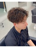 シャドウパーマセンターパート