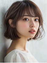 レリーノーブル 西宮北口(RelyNoble)&nbsp;くせ毛活かしボブ×丸みシルエットで上品柔らか[西宮北口]