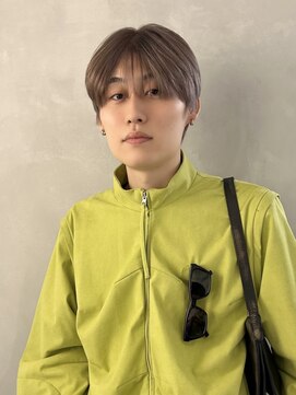 フォト 新宿(foto) men's/シースルーマッシュ/刈り上げセンターパート/ミルクティー