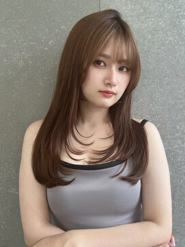 ロンドイディールバンダイ 新潟万代(Lond ideal) 巻ける縮毛矯正×ローレイヤー×ブラウンベージュ