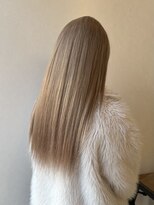 ラフ バイ マグ 南松本(R.A.F. by Mag) イメチェン◎ケアブリーチミルクティーベージュカラーロングヘア
