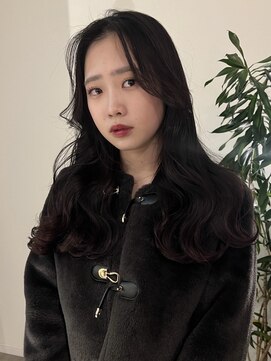 サンデイズド(SUNDAZED) ダークラベンダー/セミロング/巻き髪