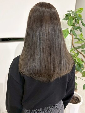 アモレット 天文館店(amoretto) 髪質改善 オリーブアッシュ 艶髪 20代 顔周りカット