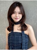 ハッシュレイヤー韓国巻き髪質改善イメチェンピンクベージュ仙台