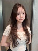 ロングレイヤー/髪質改善/顔周りカット/前髪/シースルー