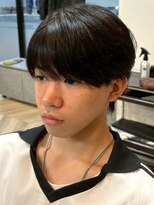 ヘアーサロン フォーメン イデア(hair salon for Men idea)&nbsp;ラウンドマッシュ 黒髪ショート メンズカット 20代【札幌】