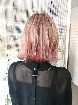 チコヘアー(chico hair) 【chico hair寺田町】ブリーチ/デザインカラー/ピンク/Wカラー