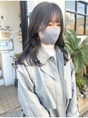 【松本咲花】ブリーチなし透け感アッシュグレージュ×レイヤー