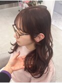 レイヤーカット×まろやかブラウン