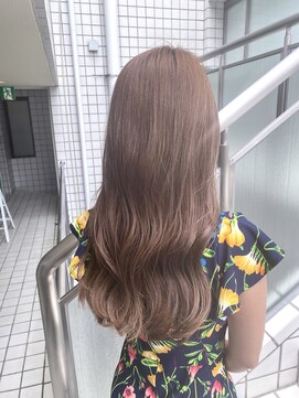 ヌーベルバレ(Nouvelle Vallee) ミルクティーベージュカラー/ブリーチなしダブルカラー/ロング