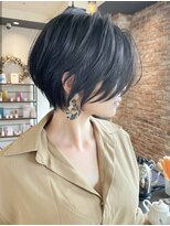 大人可愛い小顔ひし形クビレ丸み20代30代40代大人ショート(蘭)