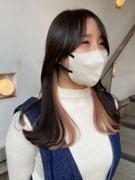 ヘアアンドメイク スタジオ ミムロ(HAIR&MAKE STUDIO MIMURO) ロング　インナーカラー　ピンク